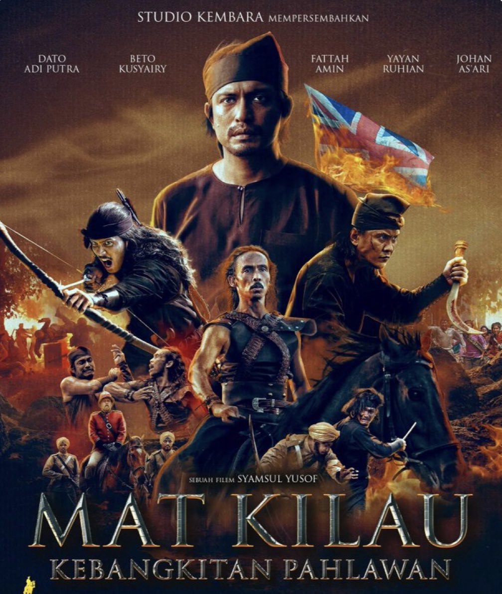 RajaPetra's tweet photo. Watched “Mat Kilau” on Netflix. It was almost like watching a movie about Umno, PAS, Bersatu, Amanah, Pejuang and Putra. No wonder Malaysia is in a mess. Malaysians are still stuck in the past. https://t.co/kZLTyXega6