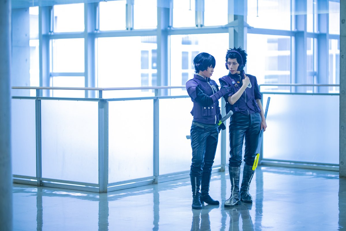 sosizbs's tweet photo. 【※cosplay／WT】

巧みな連携で獲物を追い詰め
その喉元を穿つ
三輪隊の“双蛇”

-----------------------
Photo：kn2さん
三輪秀次：ヒヤ
米屋陽介：きるじさん https://t.co/x2Zatg2mP2