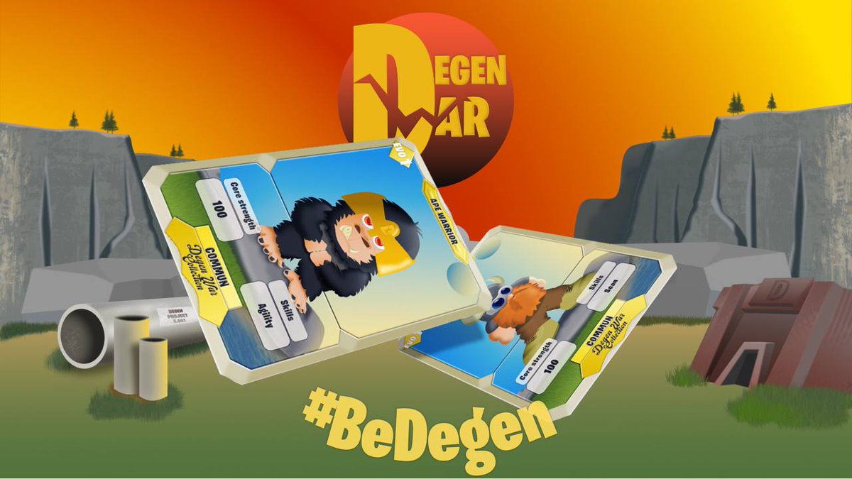 bsc_daily's tweet photo. ⚔️Degen War is the new MMOECG strategy card game on #BNBChain with a bizarre game concept combining personal action and team strategy

👊4 clans of 500 warriors battling to be the best. Who you’ll join?

Find more details at @DegenWar &amp; visit their site: https://t.co/8H9M8DfseN https://t.co/Bdw5kjDnIx