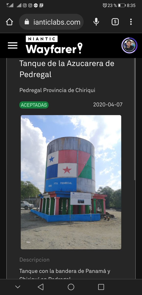 AntenorRobles's tweet photo. @NianticWayfarer Esta es mi propuesta favorita, porque tiene en grande la pintura de la bandera de nuestro pais y de la provincia, para que se vea en grande #Exploration #WayfarerChallengePart1 https://t.co/cr5E4w16ju