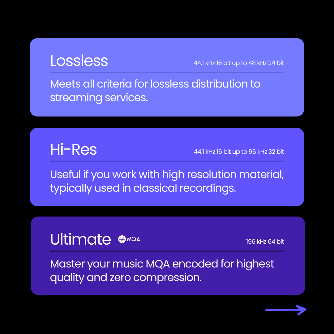 masterchannelai's tweet photo. Did you know? 

.. that we offer 3 different resolutions? 

Right now you get 30% off our subscription, enjoy Unlimited Lossless mastering for only $25! (original price: $35)

Learn more: https://t.co/eOm3XwUfls

#masterchannelai #mastering #ai #musicproducer  #highresolution https://t.co/sbIE3iKvzS
