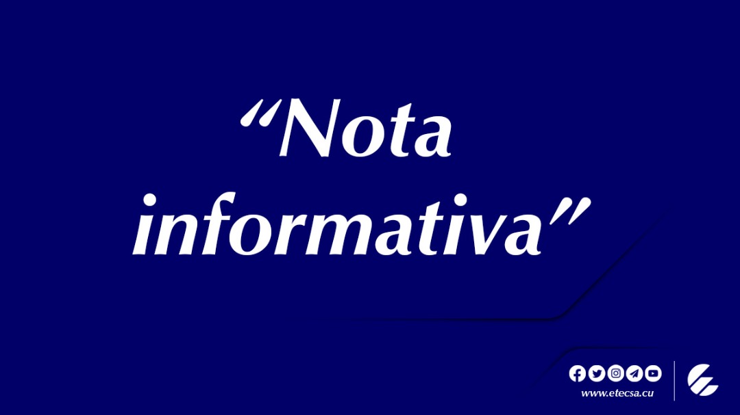 🔊 #ETECSA informa que debido a fallos técnicos presentados en una de nuestras instalaciones de Centro de Datos, se encuentra afectado el acceso a la plataforma ENZONA.
Se trabaja para solucionar la avería en el más breve plazo.
Ofrecemos disculpas por las molestias ocasionadas.