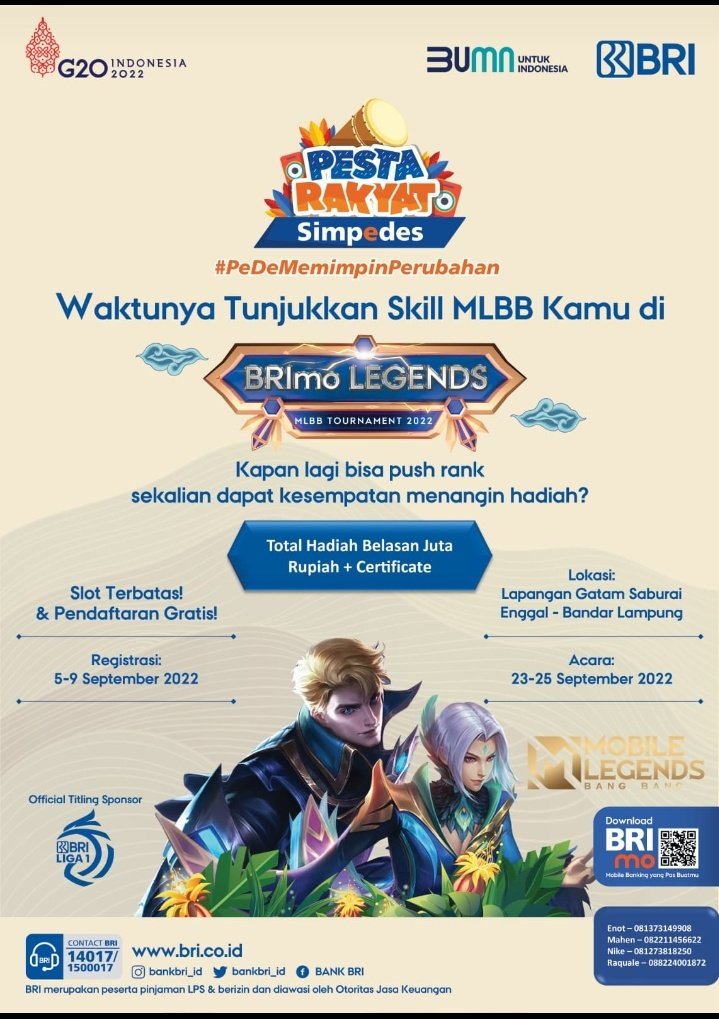 kalinalagi's tweet photo. Mana nih bandar lampung yanh suka main ML kuy tunjukan keahlian kalian di #PRSBandarLampung2022 https://t.co/o7h5b1DI1G