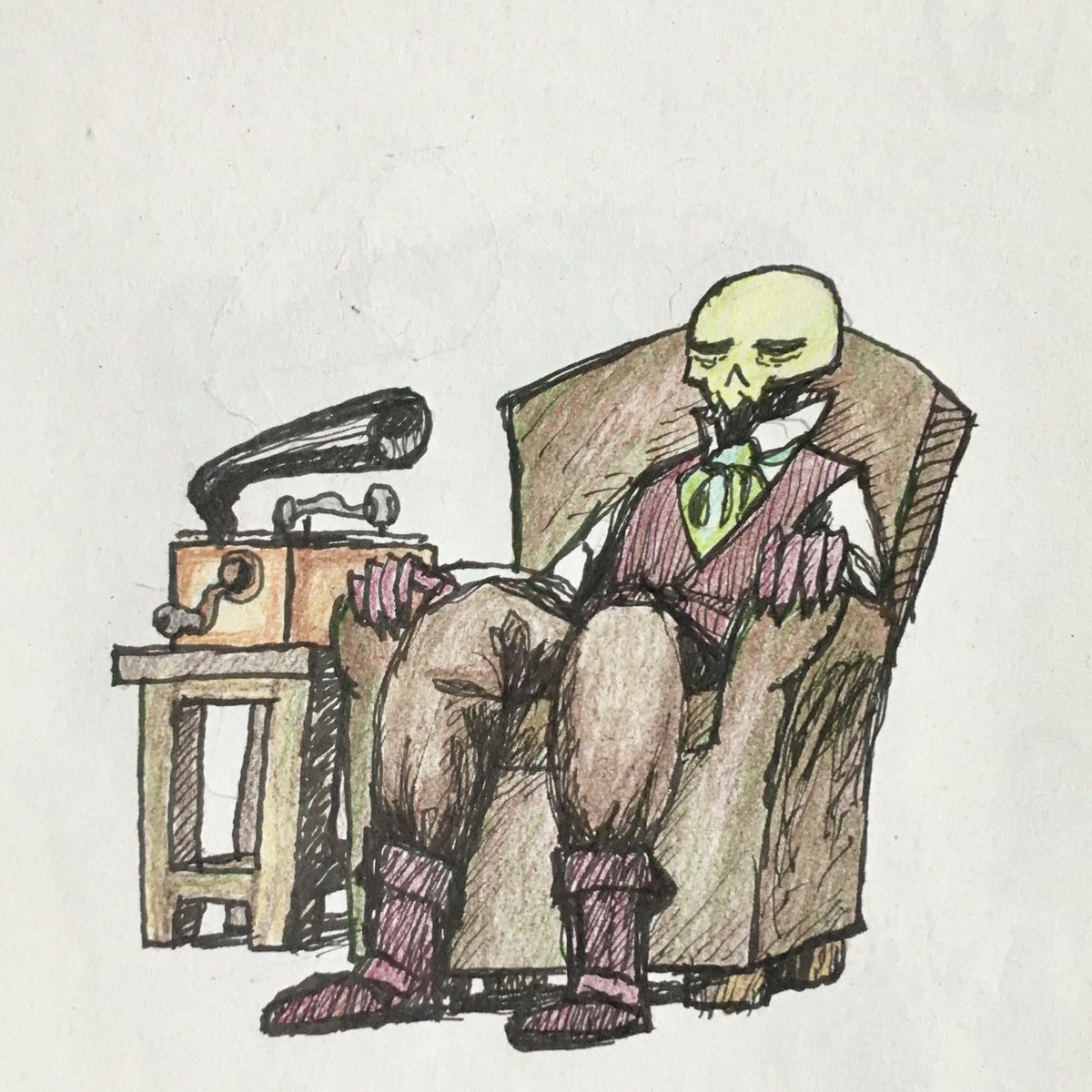 Comvegse's tweet photo. Un peu de détente 🎶

#skull #music #halloween https://t.co/5SFjejwEC9