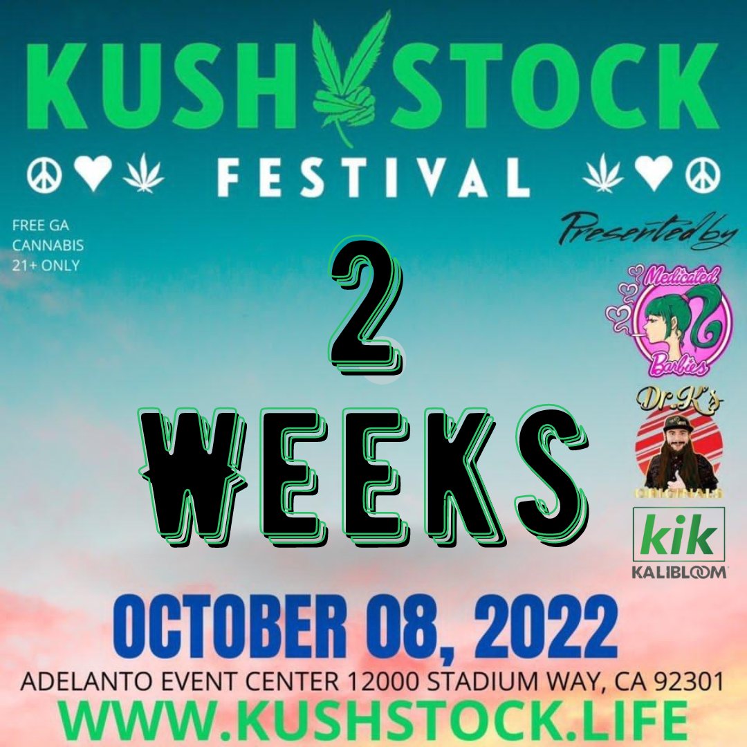 kushstockfest's tweet photo. 2 weeks from TODAY &amp; you can still win free #medicatedbarbies vip passes TODAY👇🏼
https://t.co/A9BYgyHExf

Volunteer for the WORLD'S LARGEST FREE &amp; LEGAL consumption event👇🏼
https://t.co/lbwnFqRhg1

#medicatedbarbies 
#kushstock #kushstockfestival https://t.co/LTb2kdBClv