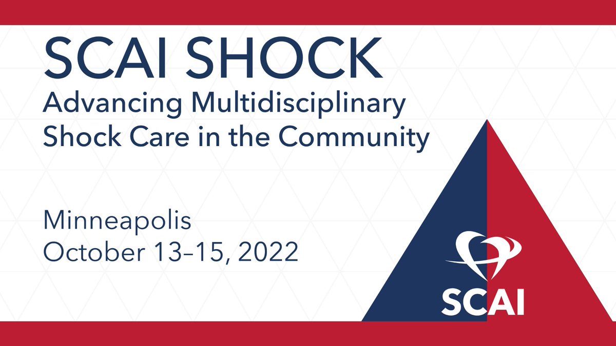 The diagnosis and management of #CardiogenicShock rely on a broad spectrum of care. 2022 #SCAISHOCK offers a unique experience by bringing together multiple disciplines to advance shock care as a whole. 

➡️ Register your team now: scai.org/2022-scai-shoc…