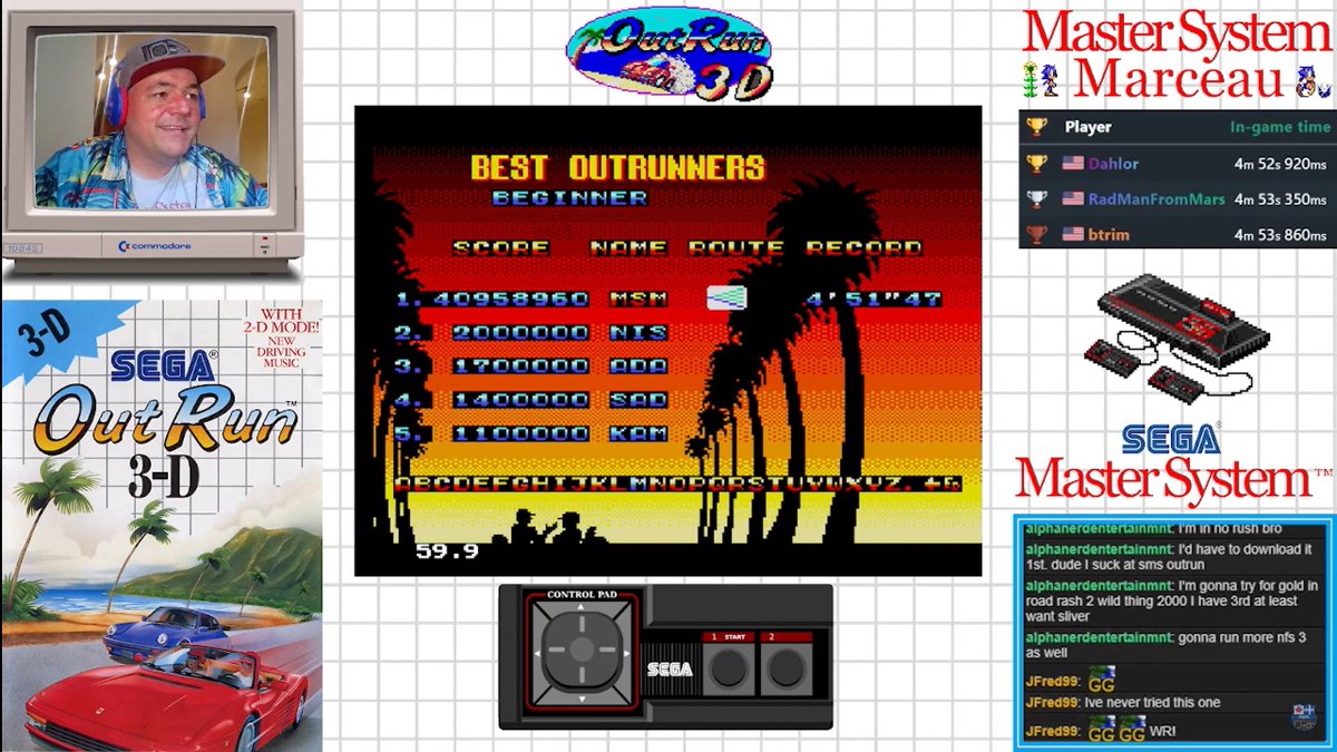 SMS_8bit's tweet photo. That one is easy, I'll submit my #OutRun3D world record run! 😃
Score: 40,958,960
Link: https://t.co/1eLApmiBZI
@8BitBoyUK @ian8bit #MasterSystemChallenge https://t.co/jlTMbANcmq