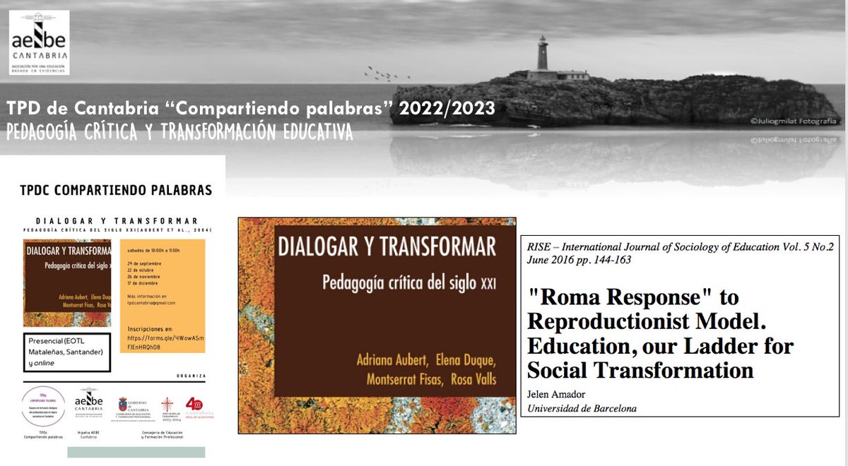 2020SIMI's tweet photo. 'Desde la #TeoríaDeLaAcciónDialógica, el protagonismo educativo no lo tendrán las élites dominantes, ni el profesorado, ni la dirección del centro, ni siquiera la mayoría tradicionalmente dominada, sino la INTERSUBJETIVIDAD'.

#TPDc2022 #DialogarYTransformar #PedagogíaCrítica https://t.co/KWbFMp6S9B