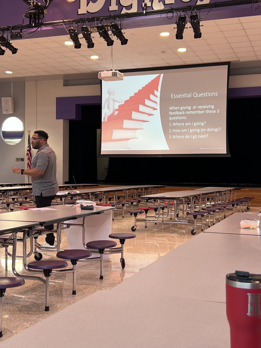 DeeDeBurke's tweet photo. Implementation: Feedback and Literacy Strategies Session. Mr. D. Lancelin leading the Feedback Segment! #InstructionalSupportTeam #HawkEducators @CMMS_Hawks https://t.co/Smm8VciJWX