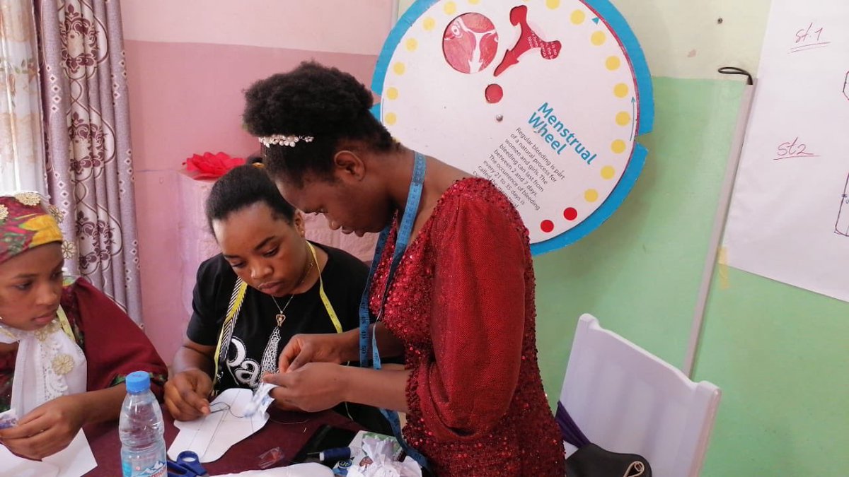 cageadOrg's tweet photo. Happening now in our #MHM project. Weβre empowering young girls from schools and communities around #Bda to make their own pads. #Menstrualkits #bleedandStudy @UN_Women @CanadaCameroon @FRauCameroun @GermanyinCMR @ebase_africa @ClotildaAndien @LeapGirlAfrica @Africa_evidence https://t.co/7WjGk7g6aA