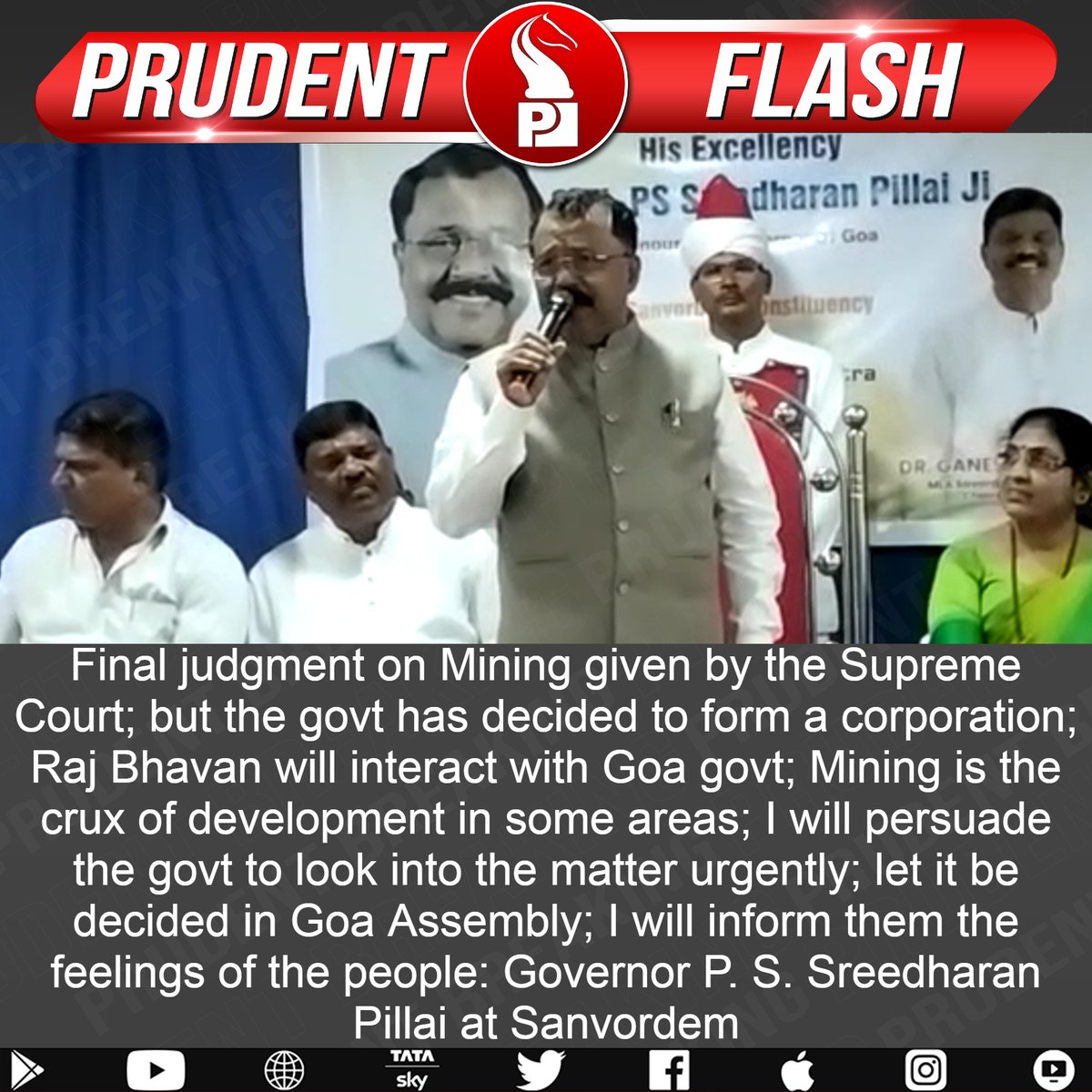 prudentgoa's tweet photo. #Goa #Governor #Mining #Politics https://t.co/NXsNP3U3AV