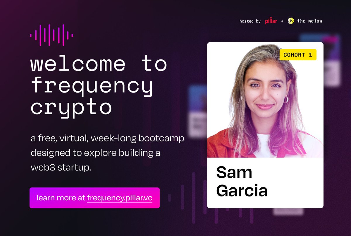 samangarc22's tweet photo. I'm excited to be selected for the first cohort of Frequency Crypto for @kiwiklabs. I'm looking forward to joining a community of other talented builders while learning the ins and outs of starting a web3 + crypto project from the team @Pillar_VC &amp; @themelonxyz. #FCC1 https://t.co/jKRwxiYHZL