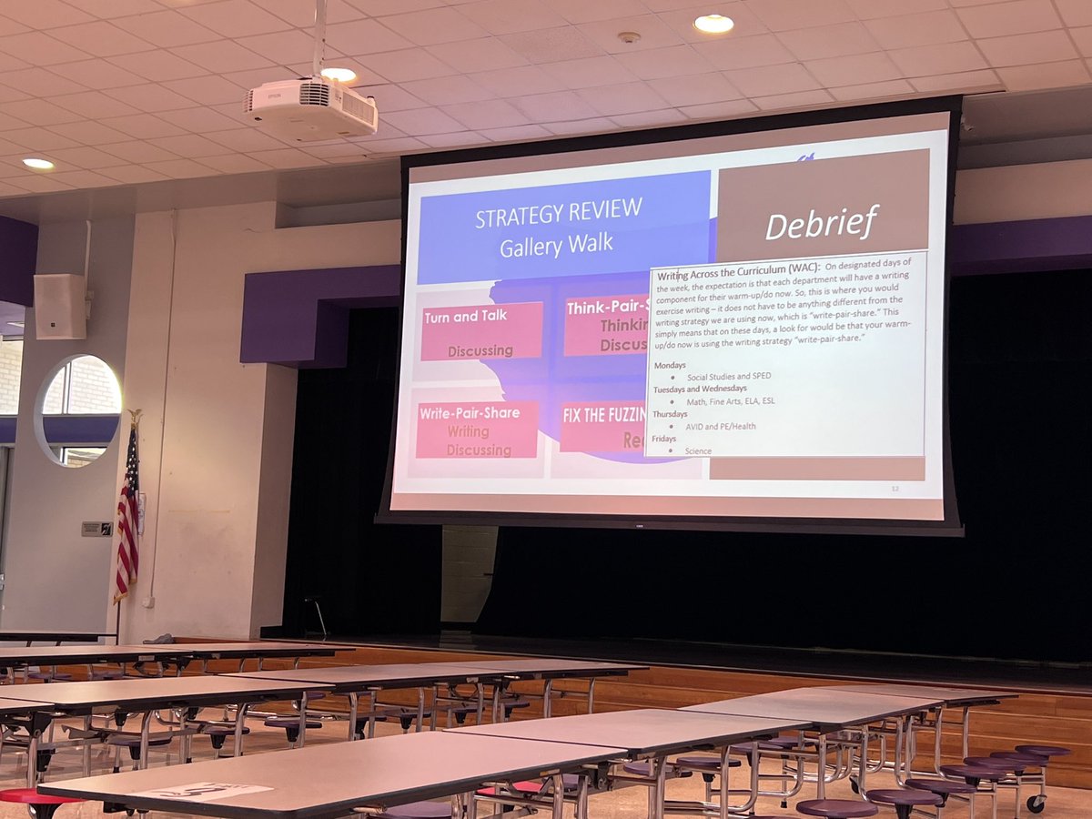 DeeDeBurke's tweet photo. Implementation: Feedback and Literacy Strategies Session. Ms. C. Brown leading the Literacy Strategies Segment! #InstructionalSupportTeam #HawkEducators @CMMS_Hawks https://t.co/95YRi55jJi