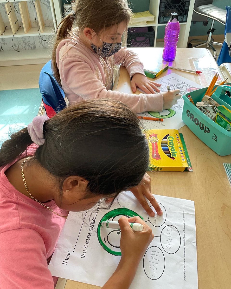 This week students learned all about the little peaceful spot of emotions. We talked a lot about what it means to be peaceful &amp; calm and then we learned different strategies to helps us calm ourselves if we are feeling BIG emotions!