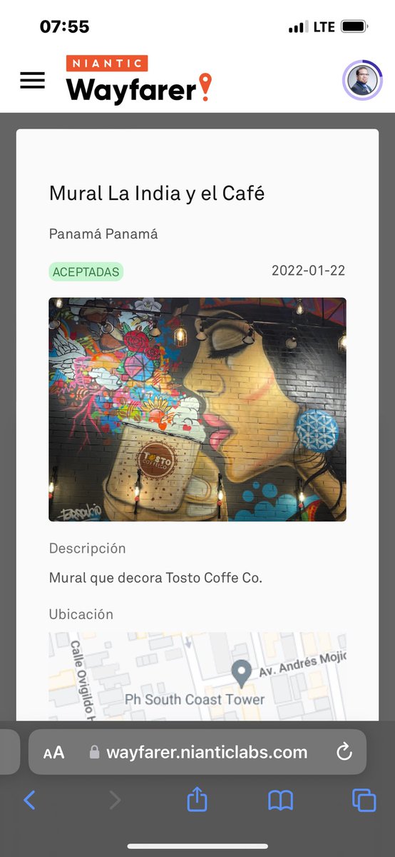 VictorBejerano's tweet photo. @NianticWayfarer #NianticWayfarer #WayfarerChallengePart1 #Exploration This Accepted Nomination is my favorite, this is an amazing mural done by a local artist to decorate the interior of a local cafe. This nomination apart from being great to explore also has social value. https://t.co/PEibLJWpW4