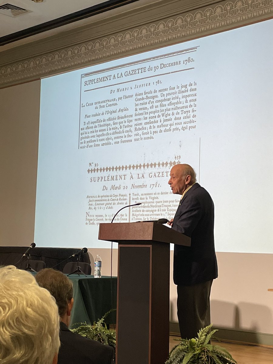 Norm Desmarias discussing our French Alliances through the Diary of Count de Lauberdiere. Primary documents for the win! #VA250