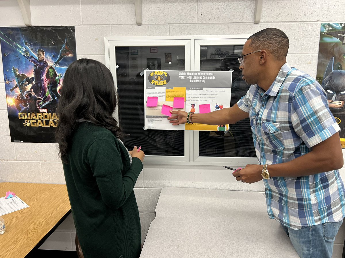 DeeDeBurke's tweet photo. PLCs and Clarity Session with Ms. V. Moore and Ms. J. Kennedy! #InstructionalSupportTeam #HawkEducators @CMMS_Hawks https://t.co/DqR53dvL3N