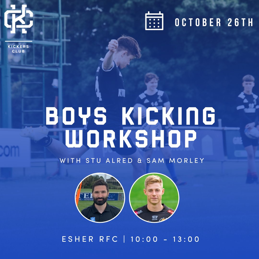 🚨Camp Date🚨
📆 26th October 2022
📍London Boys Kicking Workshop 
🏉 Hosted by Esher RFC

Sign up now on our website 🙌