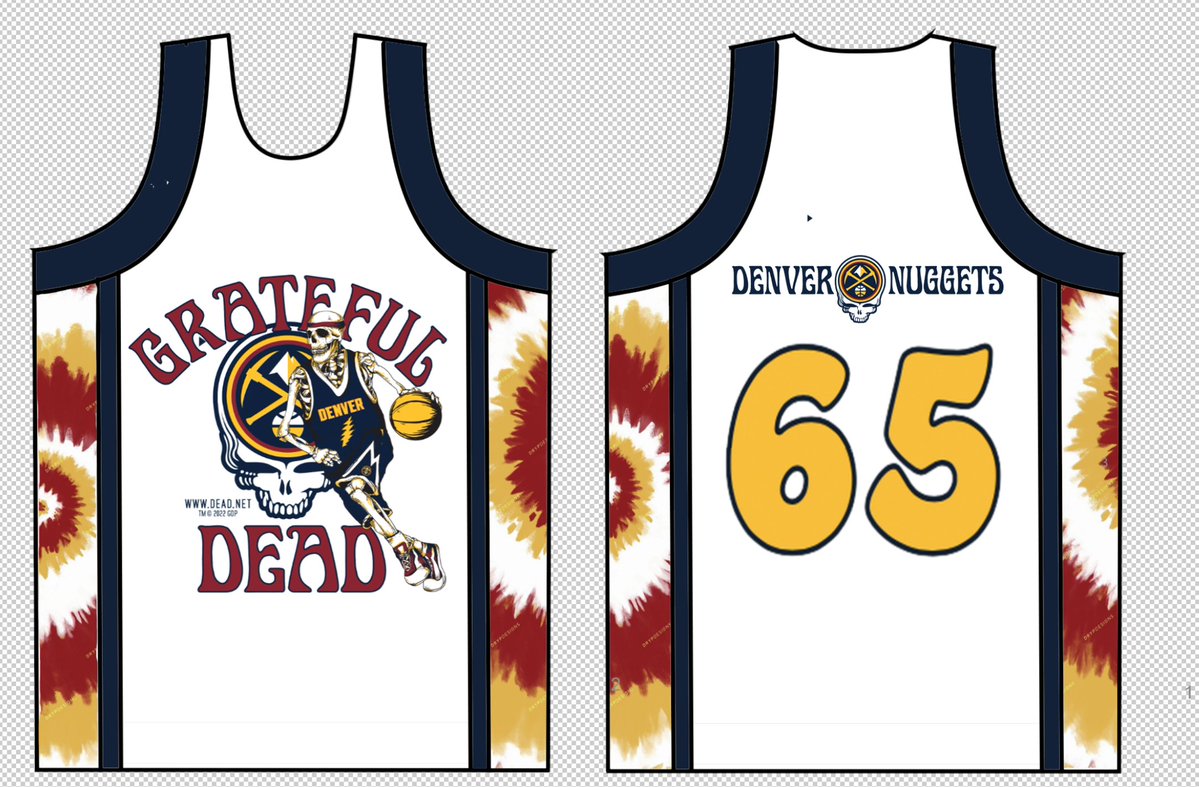 Joel Rush on X: The @Nuggets/@AltitudeAuth/@GratefulDead should really  make these incredible Nuggets Grateful Dead tie-dyes available online.  Especially as they're clearly a direct tribute to the GD-themed jerseys the  Dead donated to