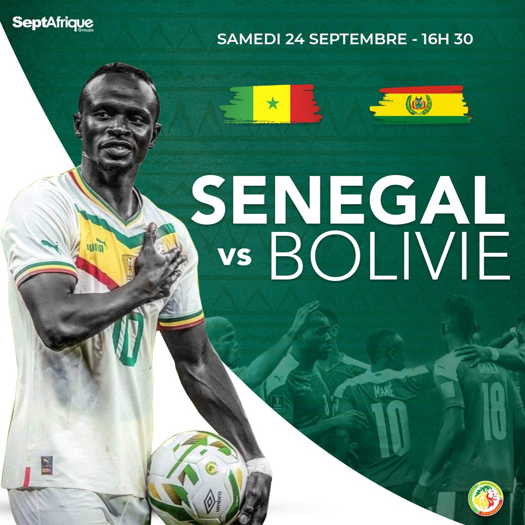 SeptafriqueB's tweet photo. Jours de match 
Sénégal 🇸🇳 vs Bolivie 🇧🇴 
#kebetu #Senegal https://t.co/GMIXMxgJcw