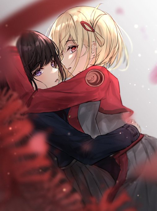 day 8 ⟐ lycoris recoil (井ノ上たきな、錦木千束)#リコリコ #リコリス・リコイル 