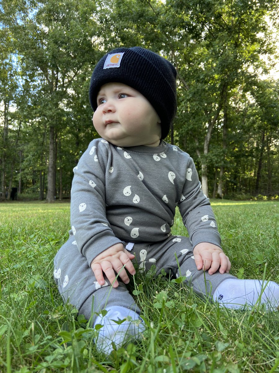 Caden loving the fall weather this morning! <a href="/Carhartt/">Carhartt</a>