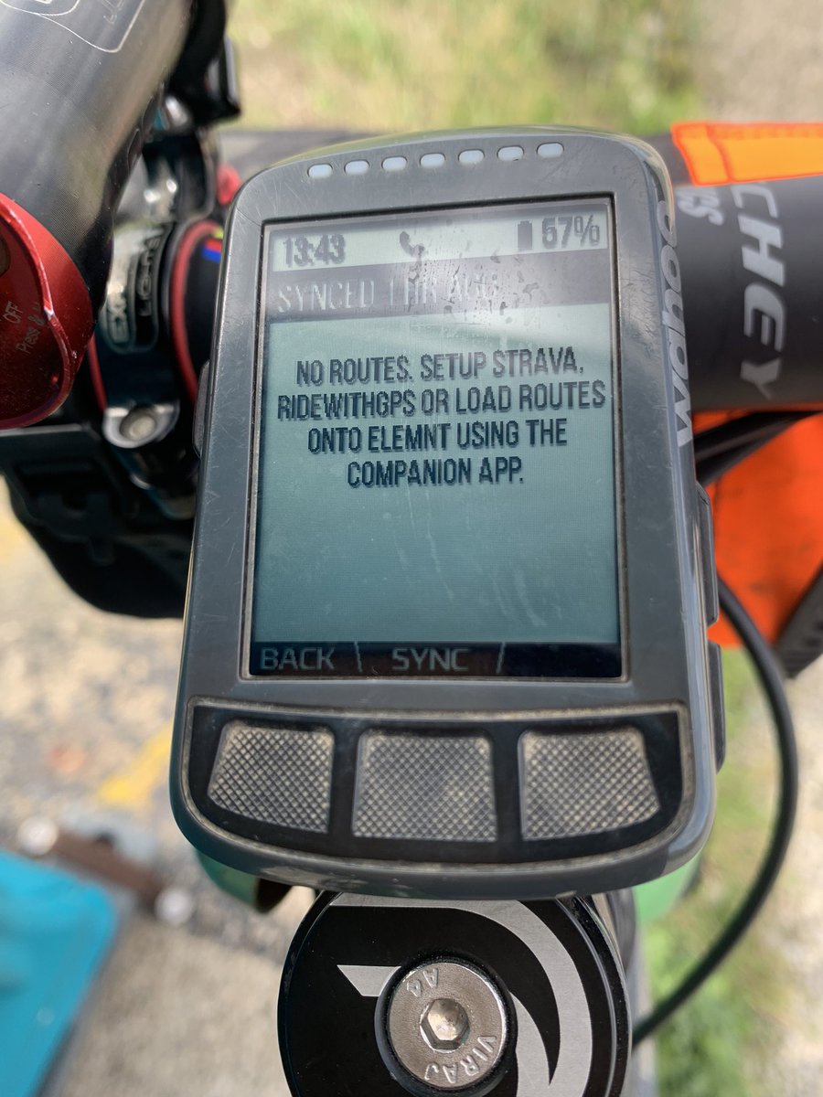 Hey <a href="/wahoofitness/">Wahoo</a> my Bolt just performed an update mid-ride, lost my progress and wiped my maps. Can’t sync with no Wi-Fi. I’m 36km from Bruges with no route to get there. That’s a bit 💩 to say the least.