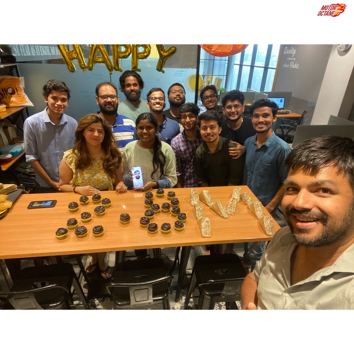 MotorOctane's tweet photo. 2.8 million subscriber celebration at the @MotorOctane office. Thank you for your love &amp; support!
#motoroctane #Youtube #YouTuber #party #celebration #sub https://t.co/M8tSheRM5O