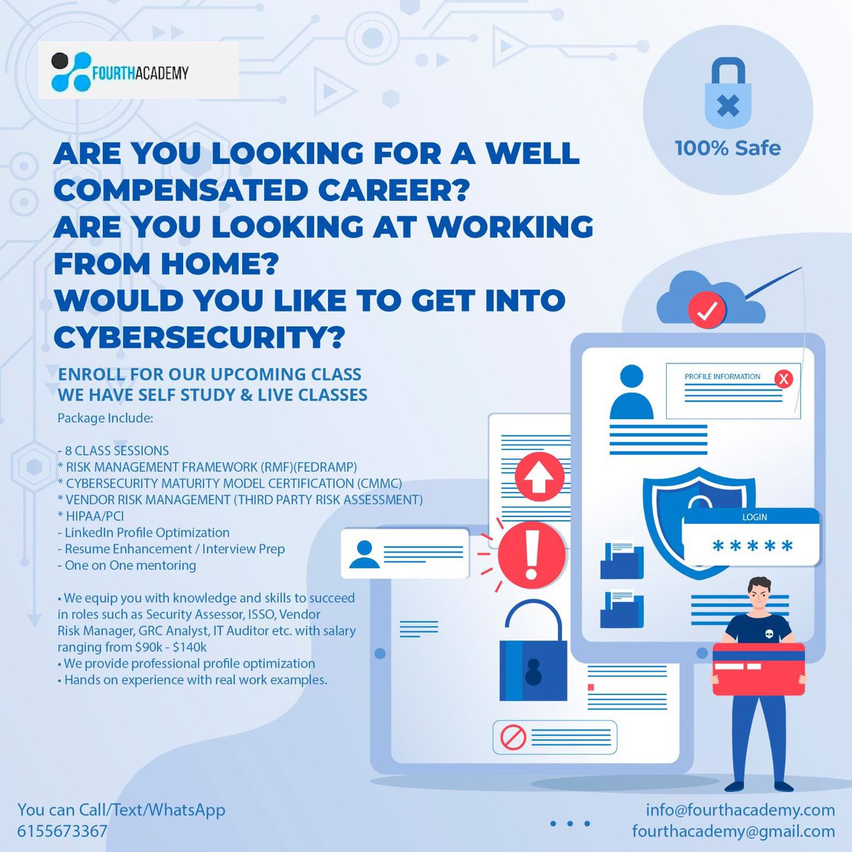 fourth_tech's tweet photo. Looking for a work from home opportunities? #CyberSecurity #IT #RemoteJobs #ITRoles #Recruiting #careerdevelopment #October #cybersecuritytips #Cybersecurityjobs https://t.co/pyw5TbVwYw