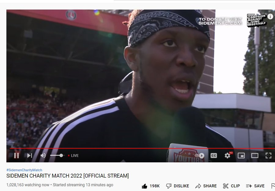 adore_vikkstar's tweet photo. A MILLION BEFORE THE ACTUAL MATCH STARTEEEEDDD @Sidemen @YouTube #sdmnfc https://t.co/9Cc1M6YVGp