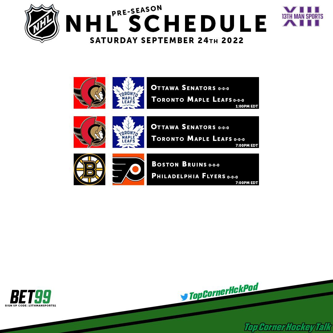 TopCornerHckPod's tweet photo. #NHL preseason opens up today!!!

#NHLTwitter | #HockeyTwitter | #PreSeason https://t.co/dIxzQO49IK