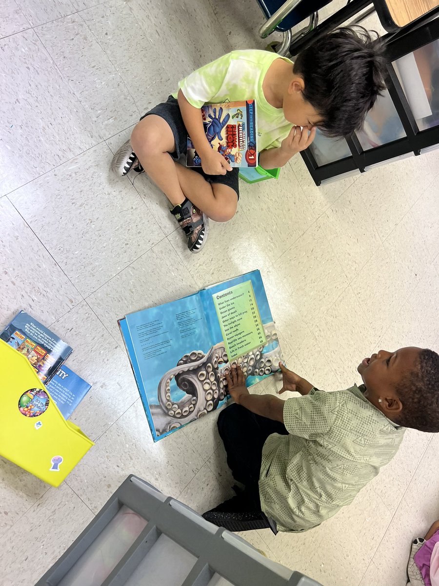 Love seeing my kinder kids enjoy partner reads during reading workshop #bellamytweets #nhcschat