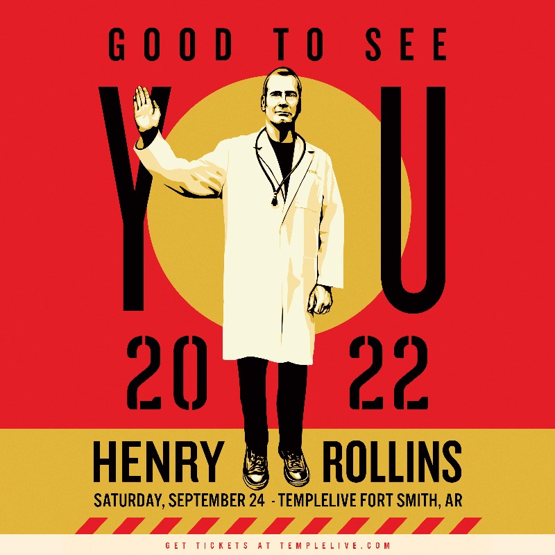 TempleLiveFSm's tweet photo. TONIGHT 💯 @HenryRollins hits the stage! Doors: 7PM, Show: 8PM. There's still some time to grab your tickets to come hang with us when this legend takes over! 🙌 See you soon, #FortSmith!

Info &amp; tickets: https://t.co/9A0OxgOfET