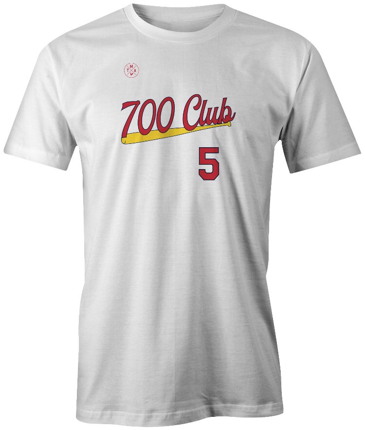 TMASTL's tweet photo. The 700 Club.

New shirts available now on https://t.co/TT8QHgX1ZL.

Everything on the site is 10%, no promo code needed. 

#STLCards https://t.co/3TGSrGsZbj