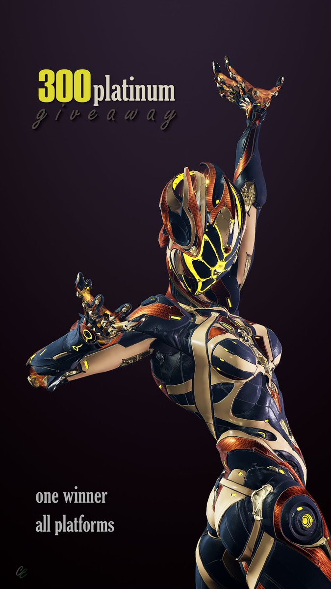 Hey Tenno!!! Here's a giveaway! 

To Enter:
❤ Follow this account
🔄 Retweet this post
😌 That's it! 

This is a quick one and I'll draw a winner tomorrow night! 😊