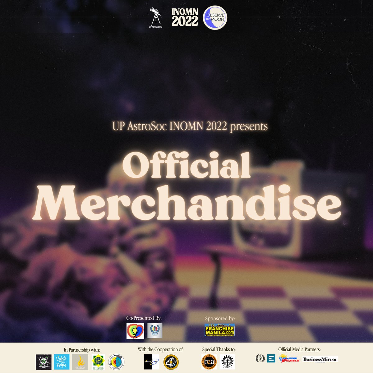 upastrosoc's tweet photo. Wear the beauty of Selene by treating yourself (and your celestial loved ones 😉) with this year's official InOMN shirts! Bask in the glow of Luna, Mayari, and Selene as you experience this year's event with style.

#InoMN2022
#ObserveTheMoon
#ReminiscingTheFuture https://t.co/D1aG8sKLPs