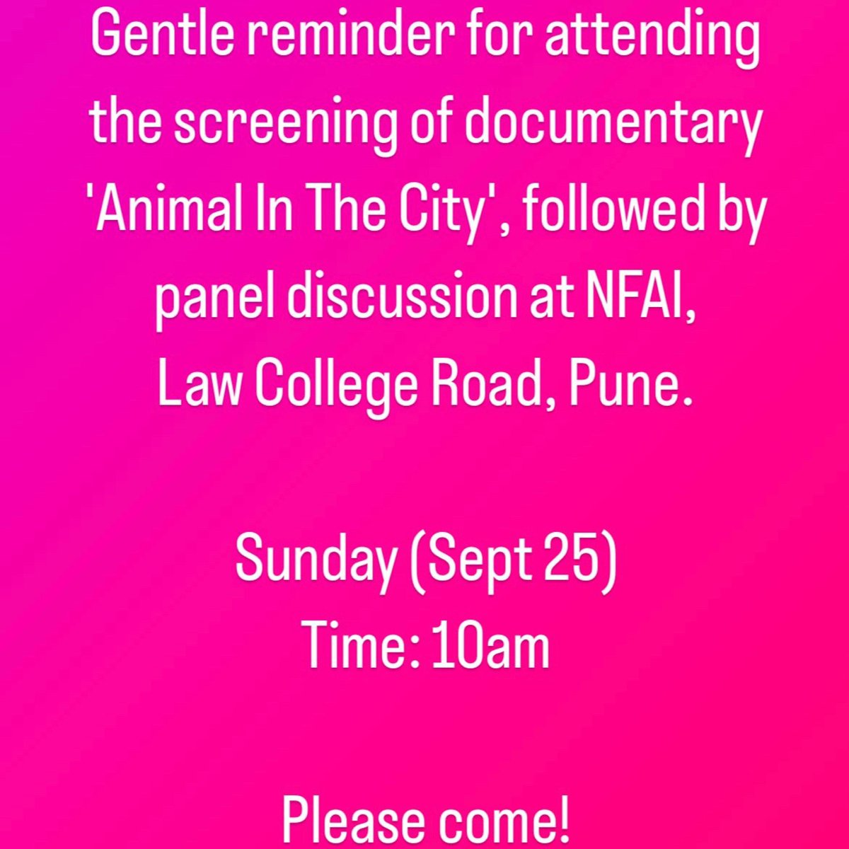 Ecological Society, Pune tweet media