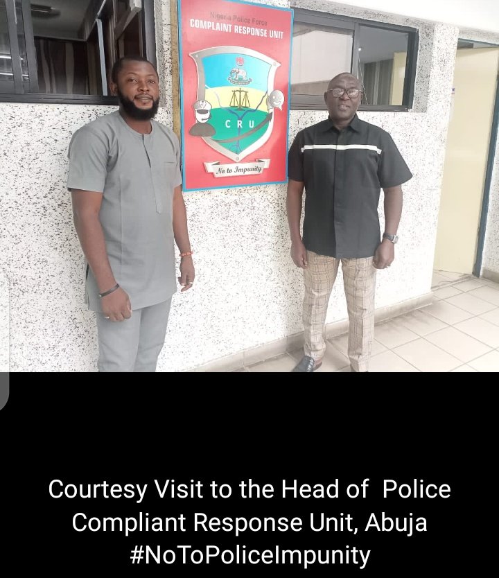 Emmyopps's tweet photo. Courtesy visit to Police Compliant Response Unit (P-CRU)
#NoToPoliceImpunity https://t.co/POTGMmuFZl