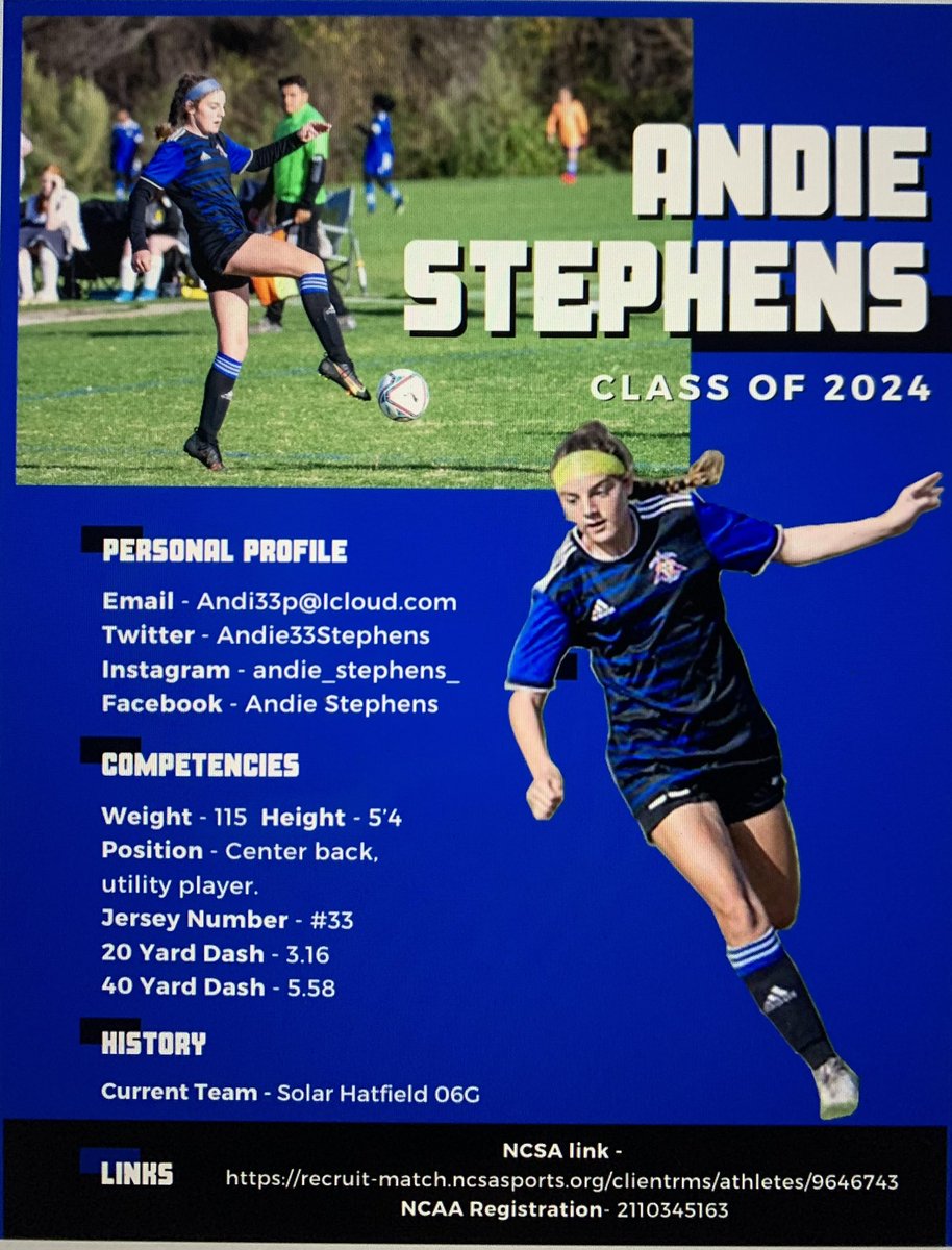AndieStephens33's tweet photo. Don’t underestimate! I am on the rise! #onthemove #watchmegrow #watchmeglow #sneakattack #lookatme #coachable #classof2024 #iseeyou #nomarketingteam #keepworking @solar_soccer @ncsa @ImCollegeSoccer https://t.co/SVagvncGju
