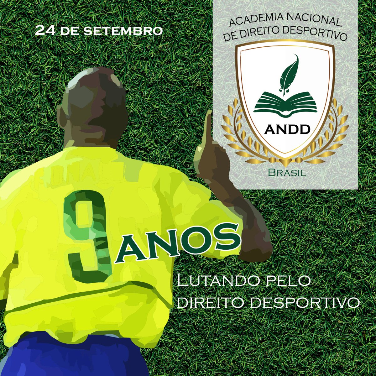 AcademiaNacion4's tweet photo. A Academia Nacional de Direito Desportivo está completando 9 anos 🥳🎊🎈

Parabéns aos Acadêmicos e a Comissão Jovem!!!

9 anos lutando pelo Direito Desportivo 🎉

#andd_brasil #andd #anddj_brasil #anddj #DireitoDesportivo #derechodeportivo #academianacionaldedireitodesportivo https://t.co/Uovg8fgh4j