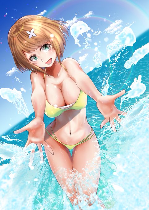 こまるんと新刊で三枚あったよ!
#夏が終わりそうだし今年描いた水着絵を貼ろう 