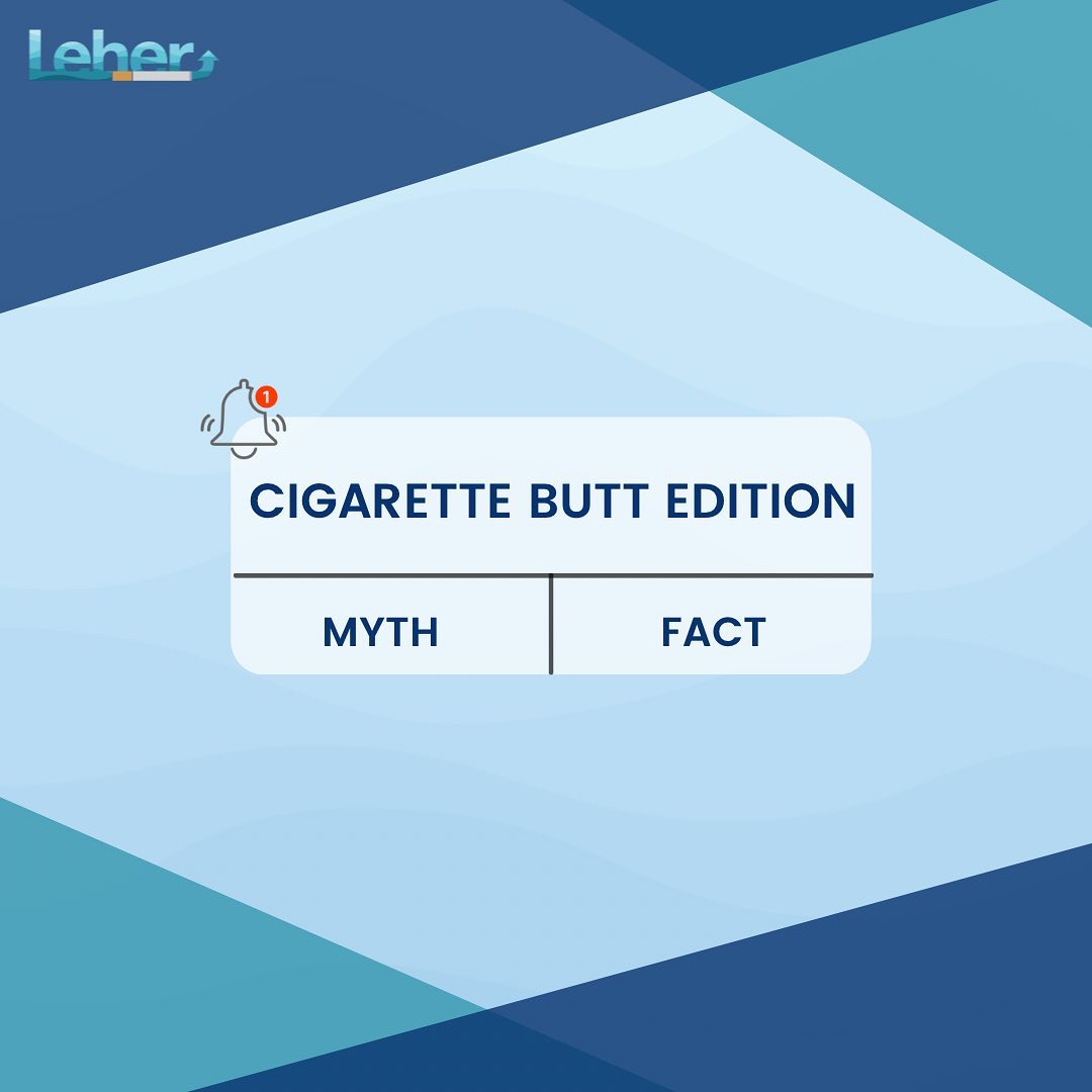 ProjectLeher's tweet photo. Project Leher up-cycles cigarette butts into various utility items. But many still  believe that cigarette butts are harmless. The situation worsens when billions believe in such myths! So here's a post busting some myths about cigarette butts!
#ClimateCrisis #oceans #cigarettes https://t.co/dmWmUx0M2E