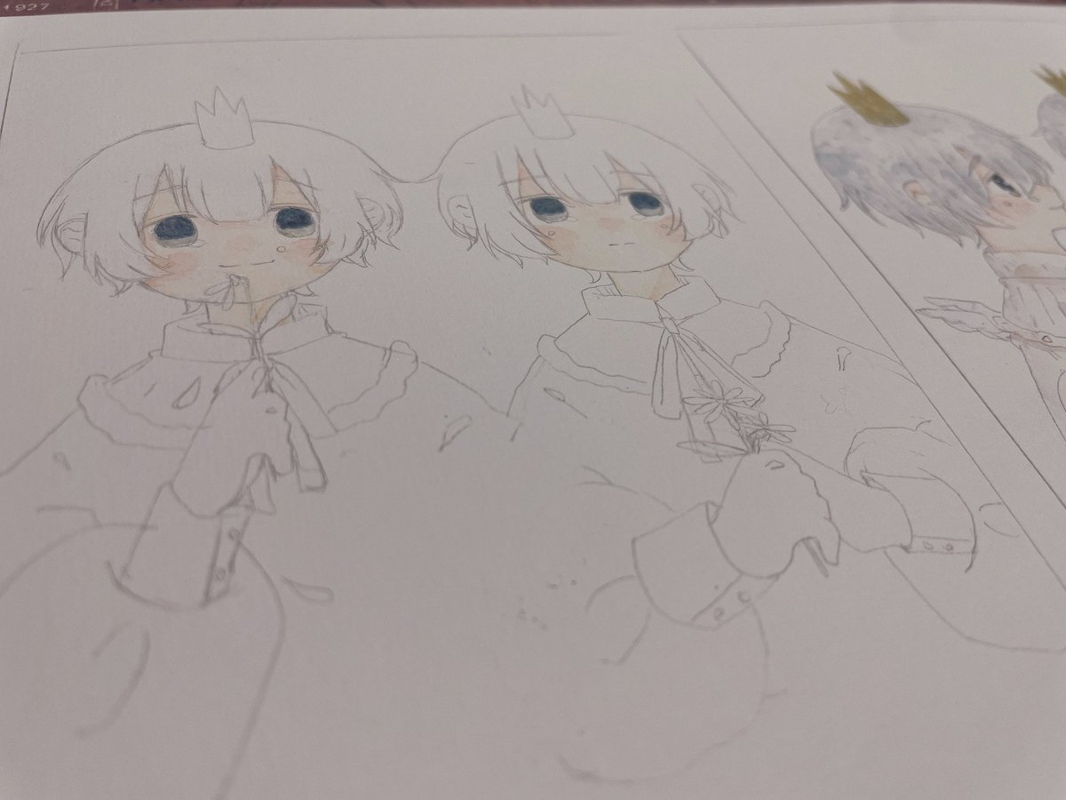 「同じ双子達着色はここまで 」|みい🕊のイラスト
