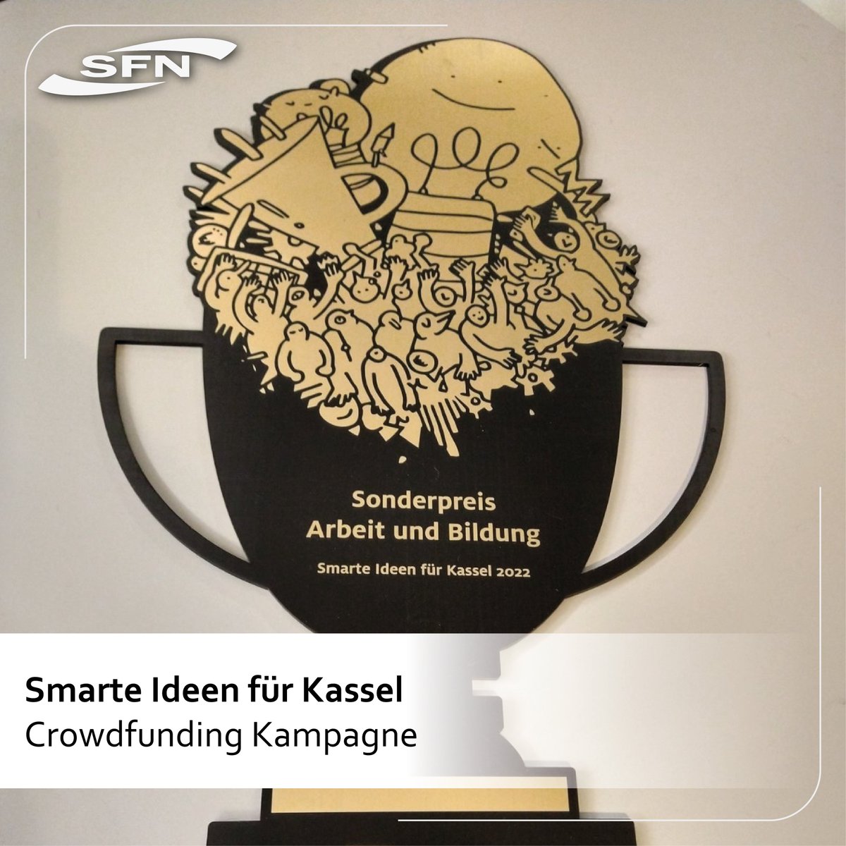 sfn_kassel's tweet photo. Mit dabei aus dem SFN "Wetterdienst Wolkenschloss" und Finn Holzhauer mit "Transpod".

Besonder stolz sind wir auf den Sonderpreis "Arbeit und Bildung" für "Wetterdienst Wolkenschloss" https://t.co/gufZpi1UFW