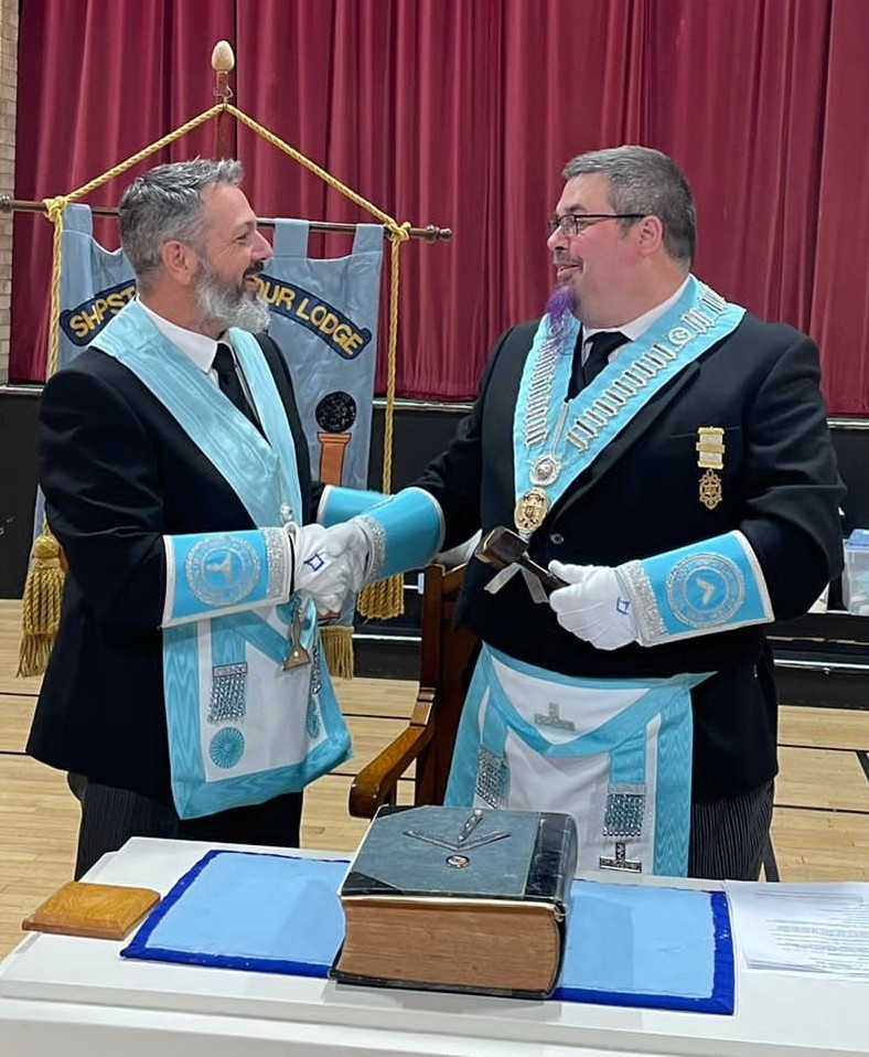 shipston9418's tweet photo. Our new WM, W. Bro. Tolley with his SW Bro. Caul https://t.co/Si07dSvn9y
