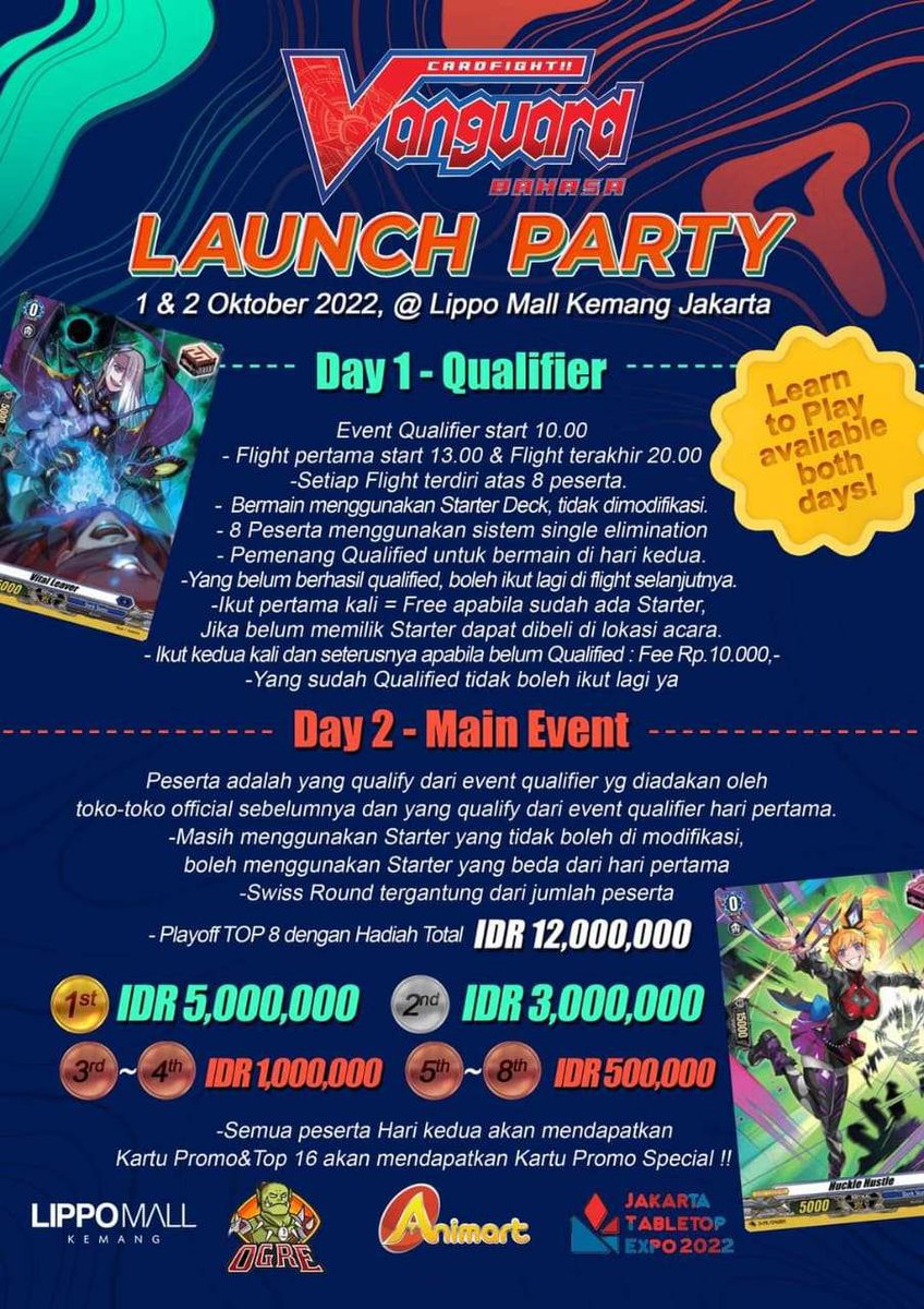 Everyone else was going to CF today but I had a Vanguard qualifier for invitational to the Vanguard Launch Party for Bahasa Indonesia localization? Well I got the invitational. Wish you guys that plays Vanguard to meet there as well! #Ioforia
(P.S.:Photo of me might be on thread)