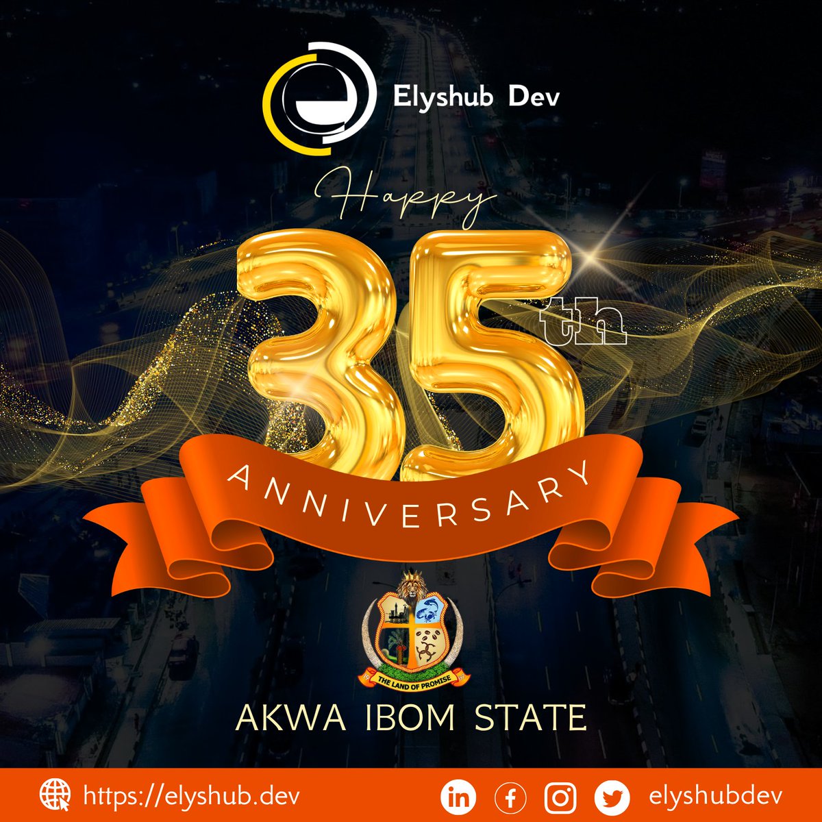 elyshubdev's tweet photo. Happy 35th Anniversary AKWA IBOM STATE...
#AkwaIbomAt35 #AkwaIbomTwitter #akwaibom #ElyshubDev #Anniversary https://t.co/UZOTZ3PsU0