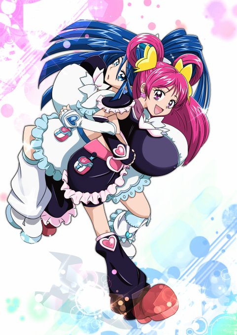 こちらもご依頼を頂いて描きました。

ドリームとアクアの衣装チェンジです。
ファイル名はブラホワ5。 