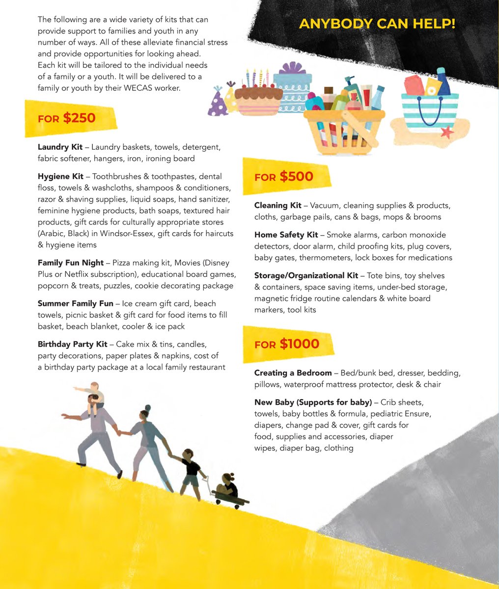 WindsorEssexCAS's tweet image. #AnybodyCanHelp Choose how you want your donation to be directed. Choose a &quot;Kit&quot; --- $250 &amp;gt;&amp;gt;  Family Fun – Ice cream gift card, beach towels, picnic basket &amp;amp; gift card for food items to fill basket, beach blanket, cooler &amp;amp; ice pack wecaf.on.ca/kits/