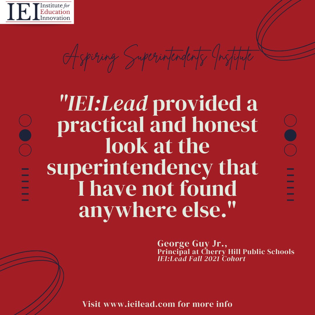 Here's what an IEI: Lead graduate had to say about the program. Join us for our 22-23 cohort and see the results for yourself! Register at ieilead.com